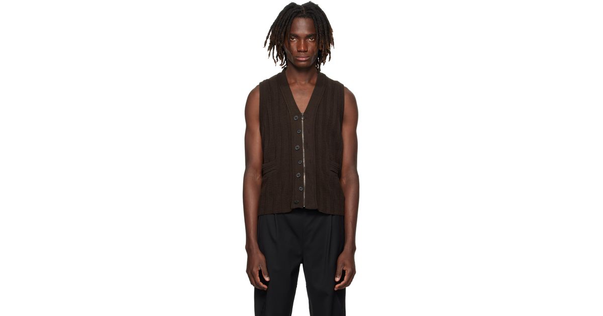 Kiko Kostadinov Fitz Knit Vest in Black for Men | Lyst