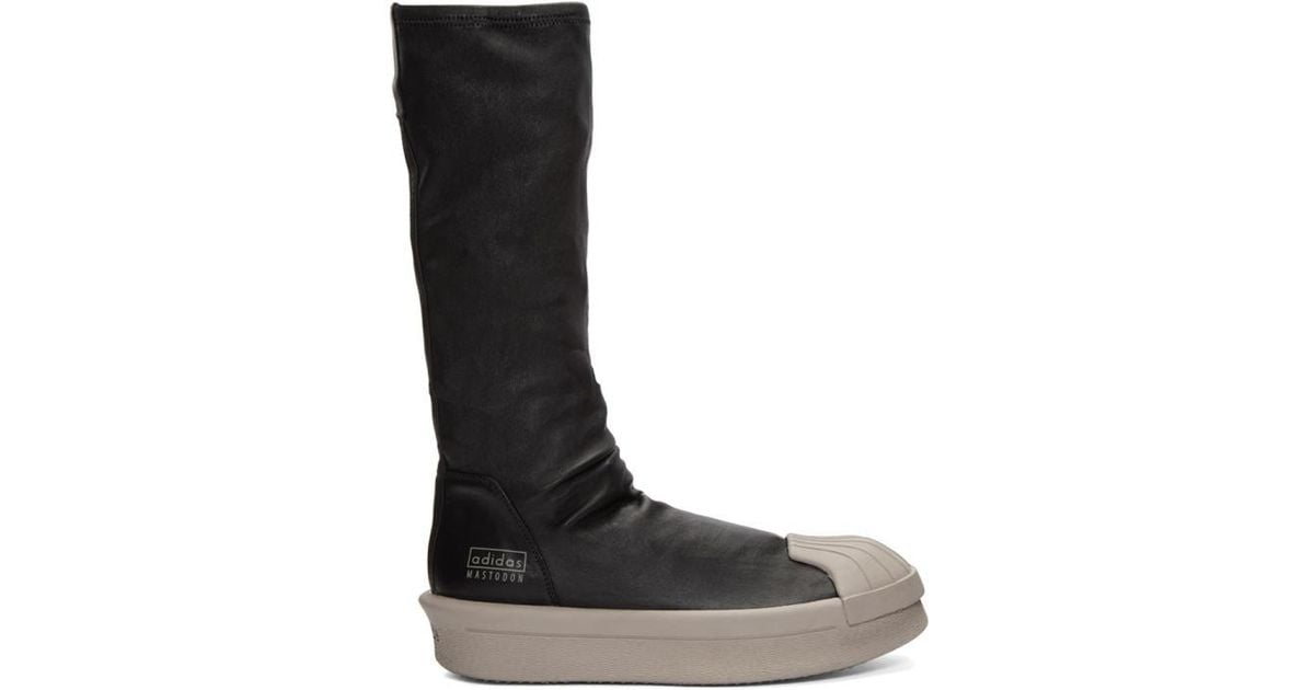 Rick Owens Black Adidas Edition Mastodon Stretch Boot High-top Sneakers for  Men | Lyst
