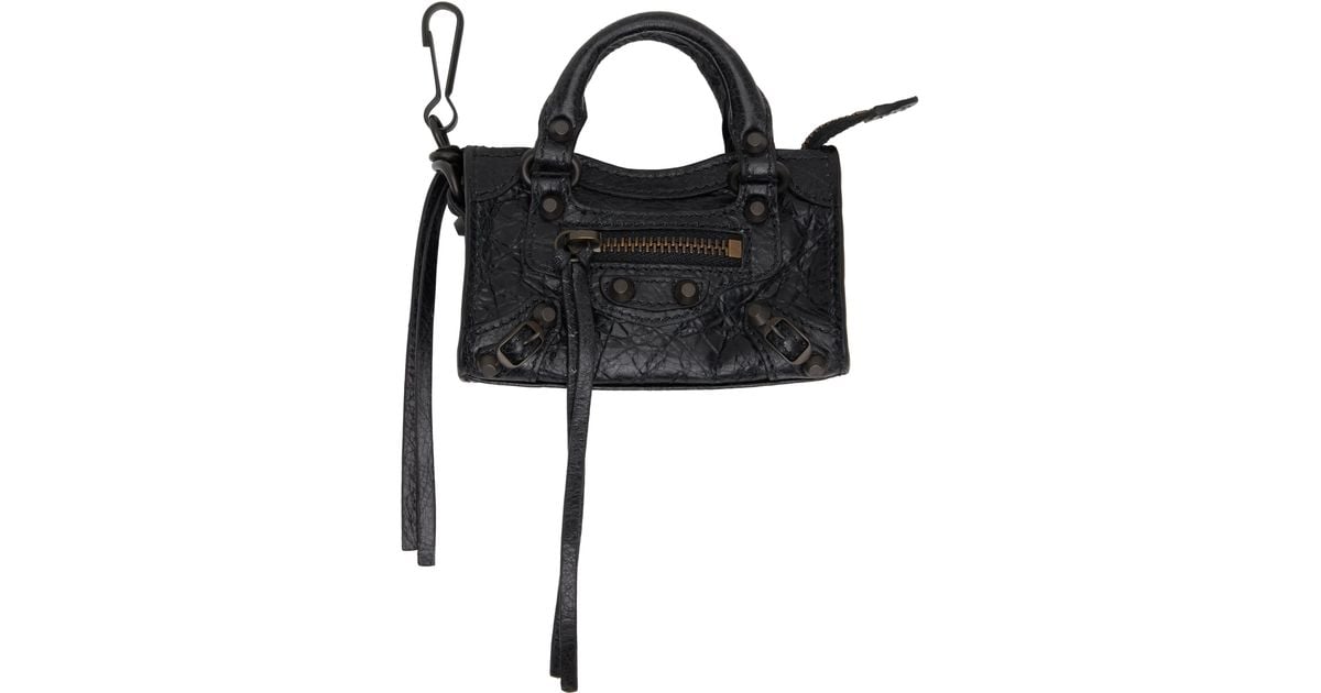 Balenciaga 'Le City' Micro Bag Charm in Black | Lyst