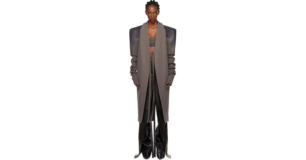 Rick Owens Concordians Sl Cyclops Coat in Black | Lyst
