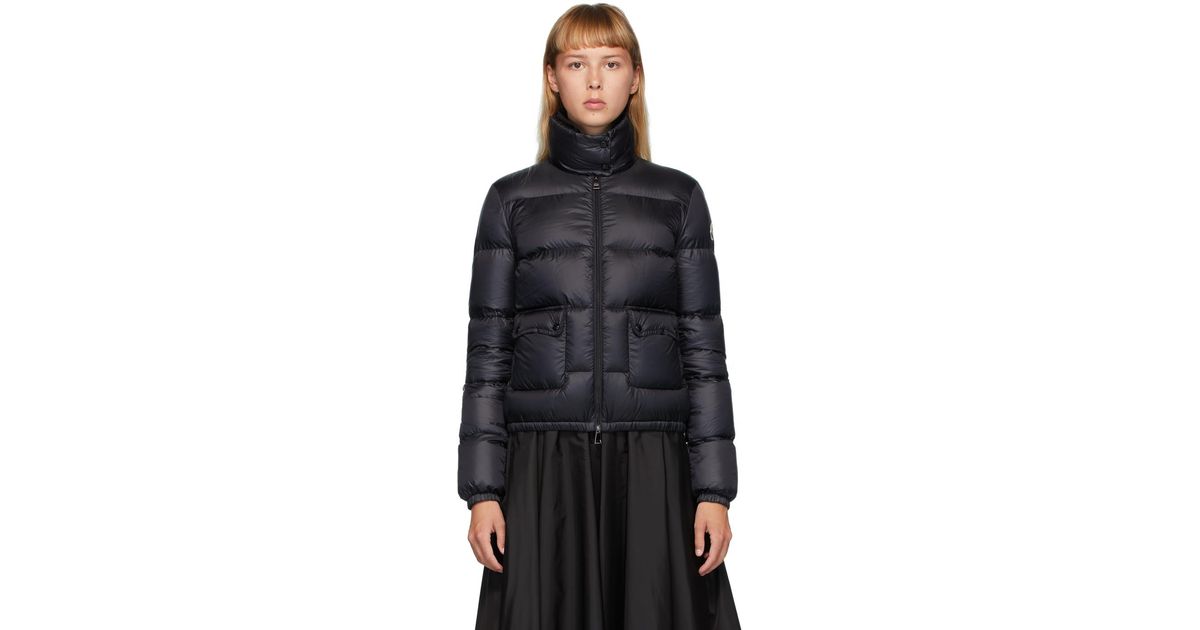 Moncler Cotton Lannic Quilted Shell Down Jacket in Black | Lyst