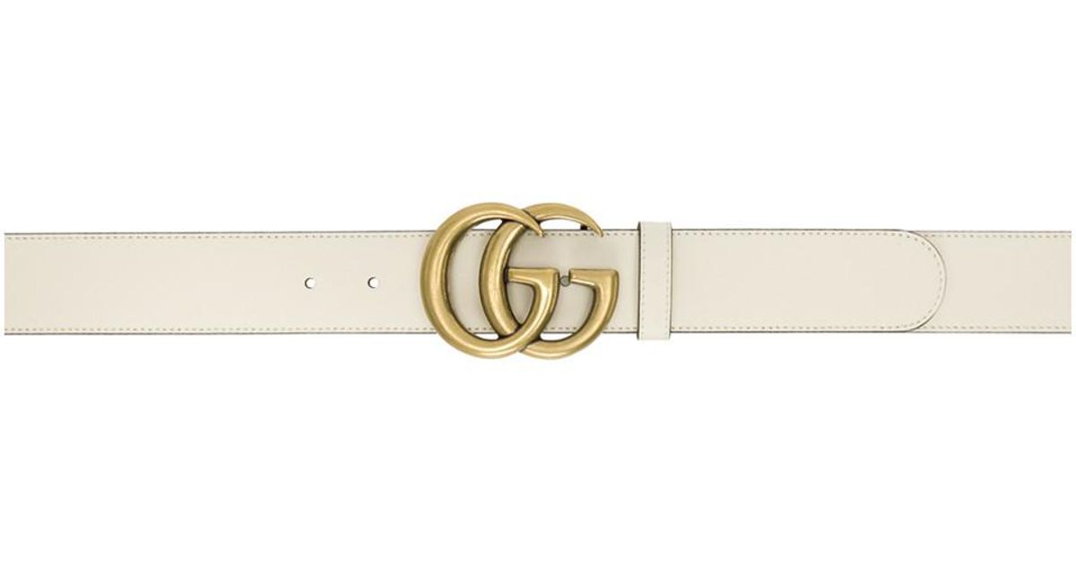 gucci marmont belt white