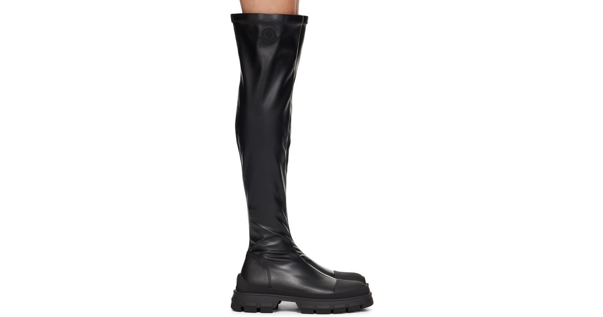 Moncler Hevea High Tall Boots in Black Lyst