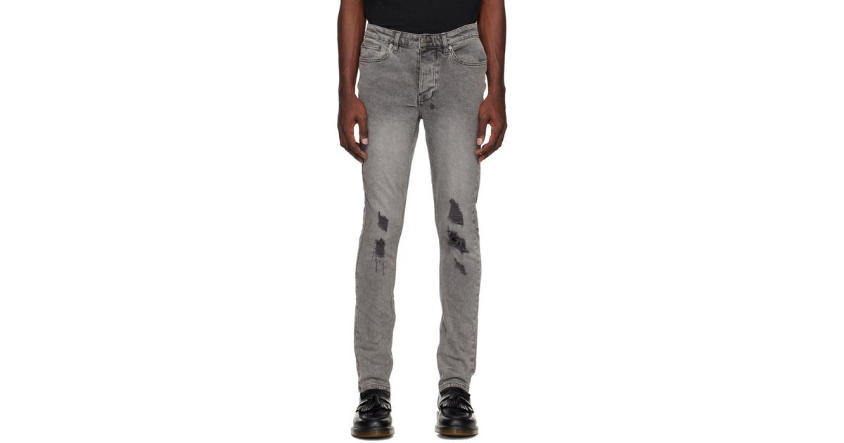 Ksubi Gray Chitch Prodigy Trashed Jeans in Black for Men Lyst