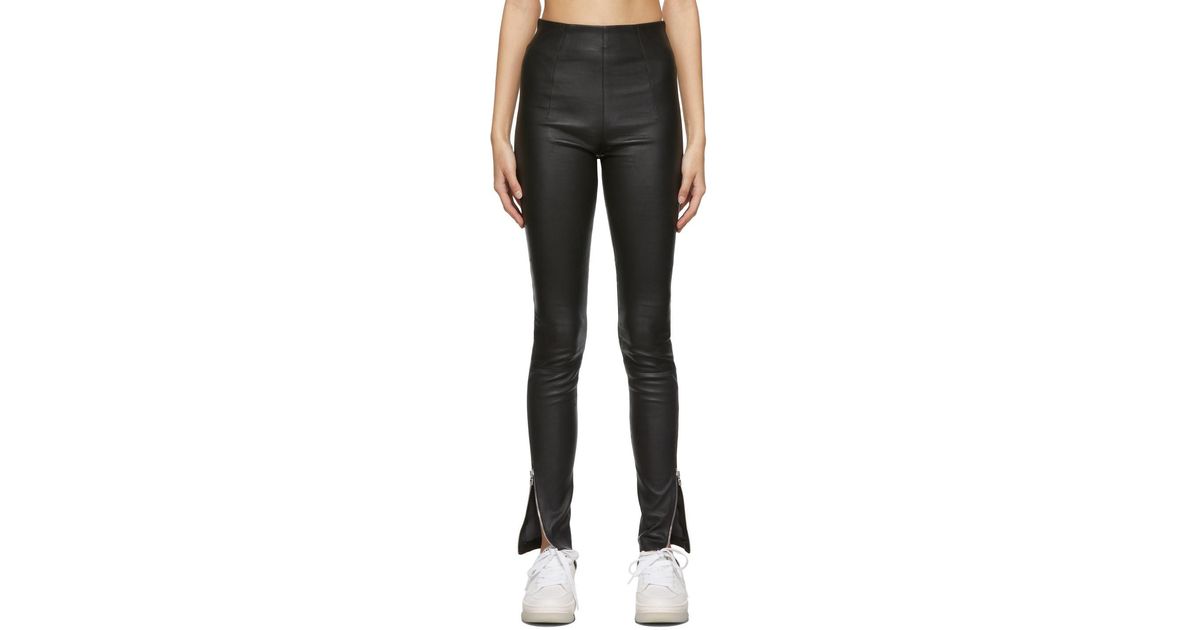 Amiri Leather leggings in Black - Lyst