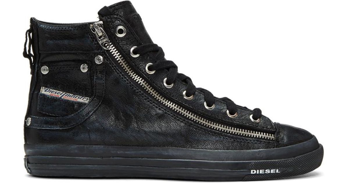 DIESEL Black Expo-zip High-top Sneakers 