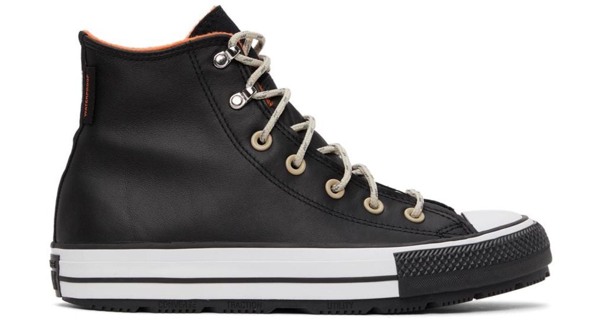 Converse Leather Cold Fusion Chuck Taylor All Star Sneakers in Black ...