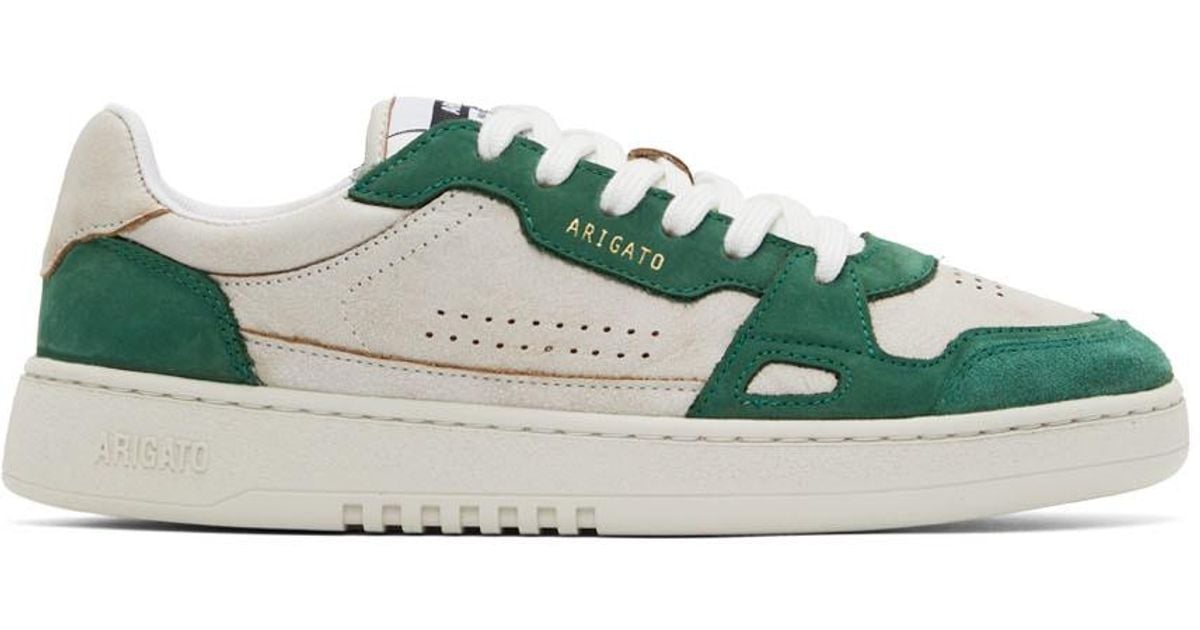 Axel Arigato Suede Off-white & Green Dice Lo Sneakers for Men | Lyst