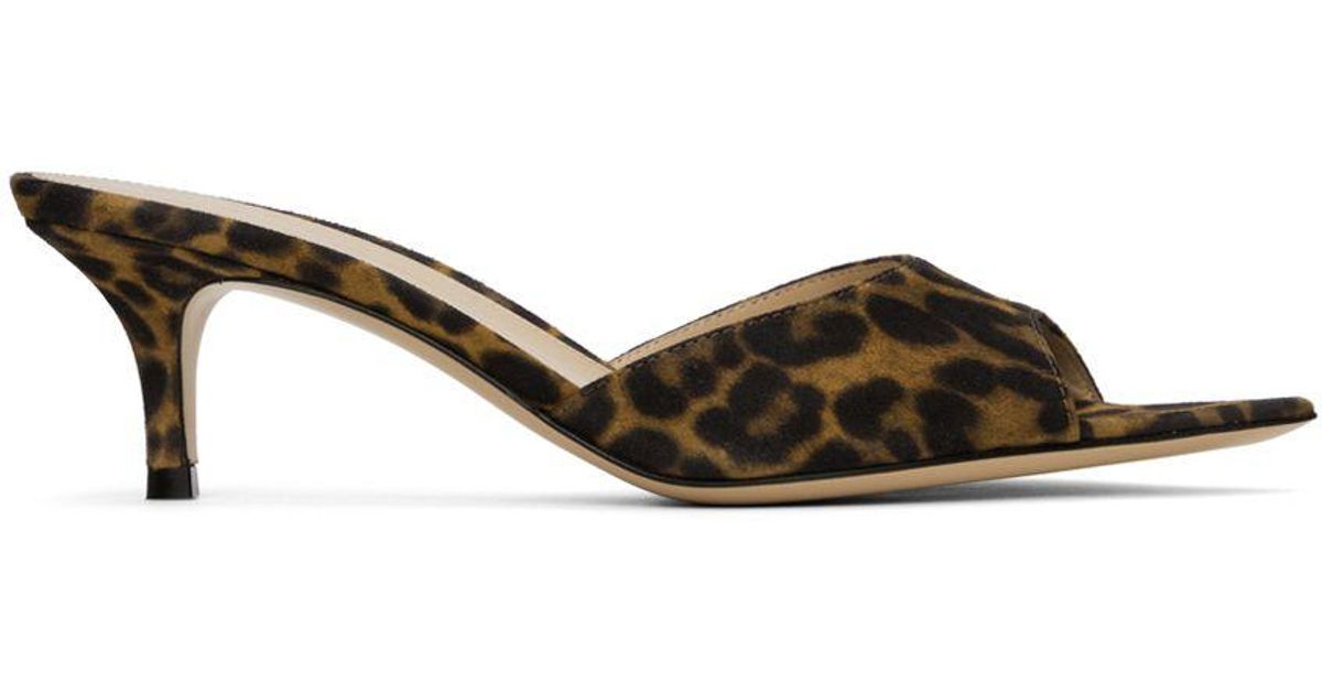 Gianvito rossi leopard mules sale
