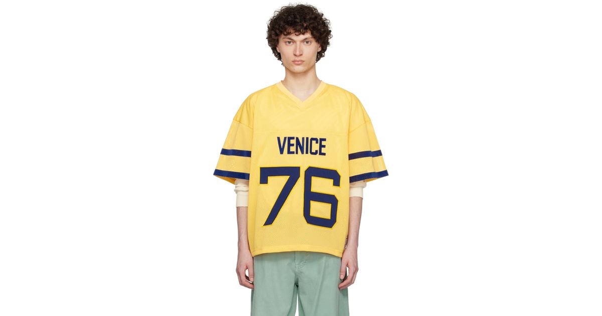 ERL 'Venice 76' Football Jersey in Yellow for Men | Lyst