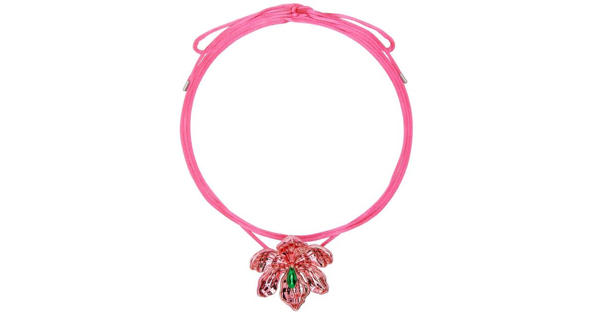 Hugo Kreit Satin Iris Choker in Pink | Lyst