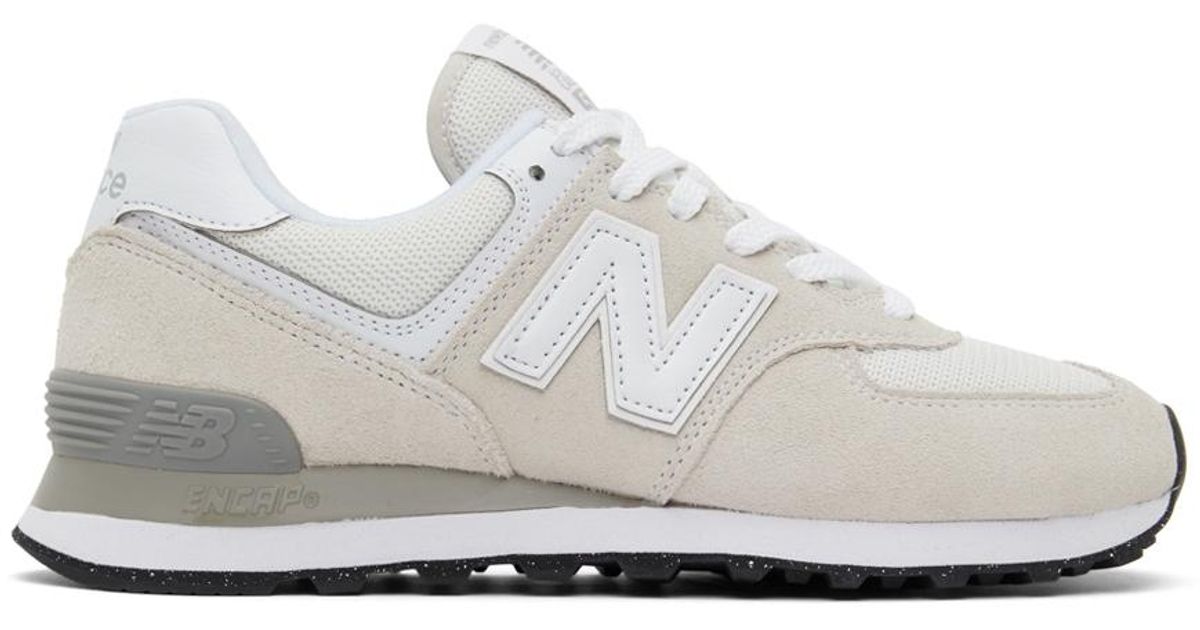 New Balance Suede Off- 574 Sneakers in White | Lyst