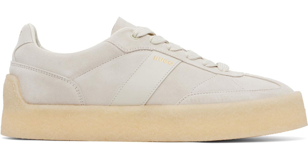 Hugo Off HUGO Off- Suede Side Stripe Sneakers in Black for Men | Lyst UK