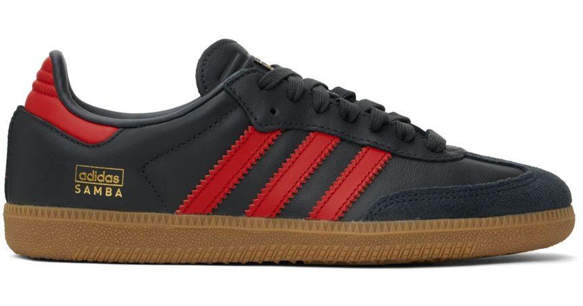 adidas Originals Gray Samba Og Sneakers in Black for Men | Lyst