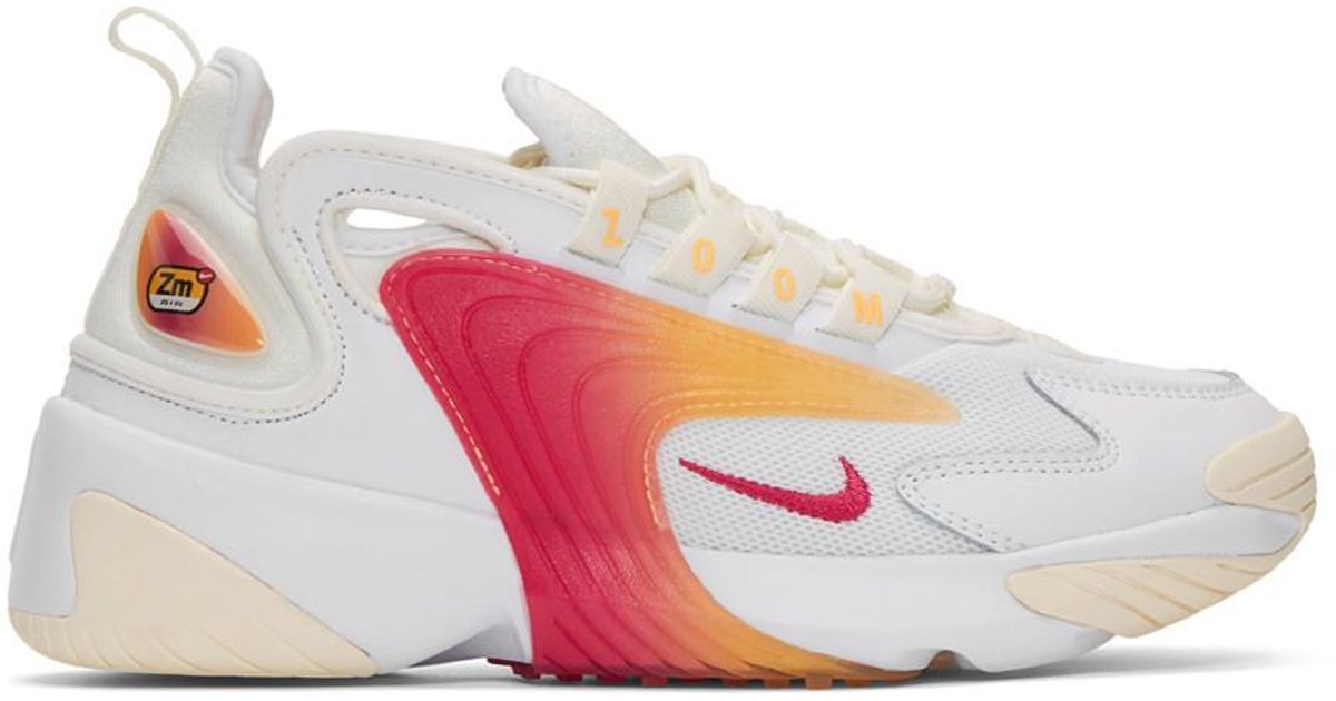 Nike Leather White And Pink Zoom 2k Sneakers Lyst Nike Leather White And Pink Zoom 2k Sneakers Lyst