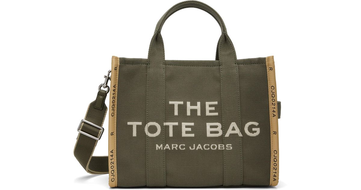 Marc Jacobs Khaki 'The Jacquard Medium' Tote in Green | Lyst