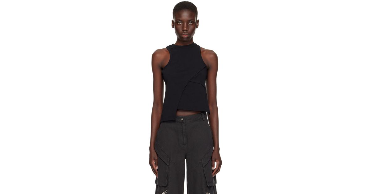 Heliot Emil White Deconstructed Tank Top - Fabric of Society