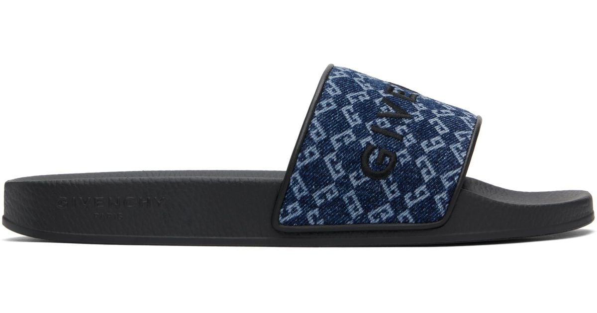 Givenchy Monogram 72 Pool Slides in Black for Men | Lyst