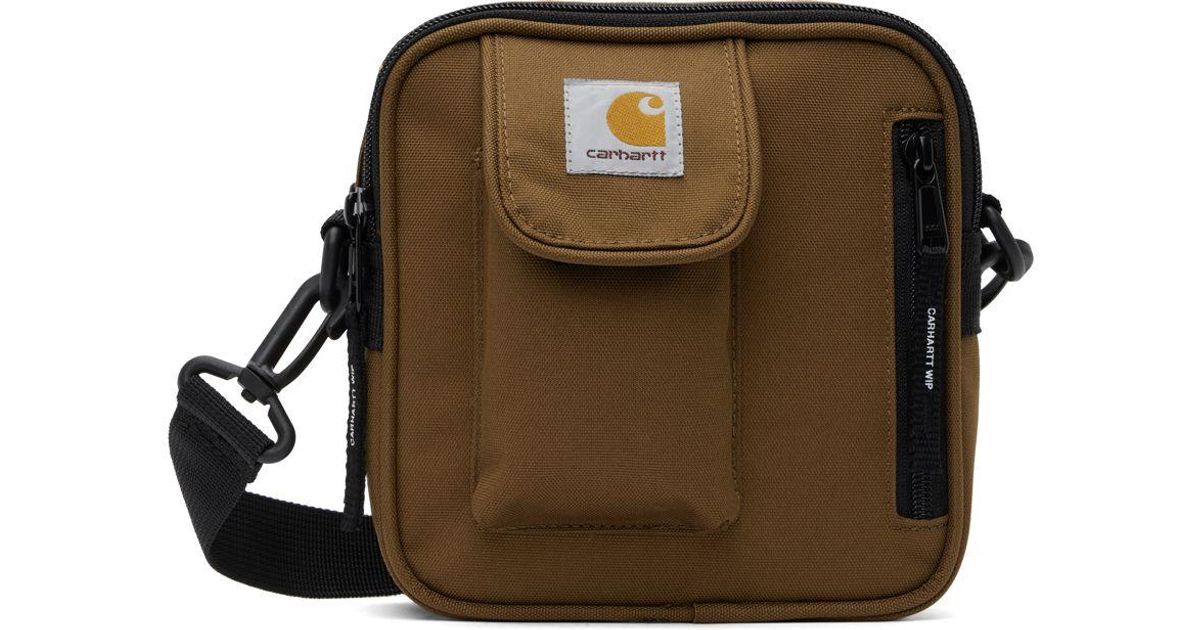 Carhartt WIP Brown Essentials Messenger Bag in Black for Men | Lyst