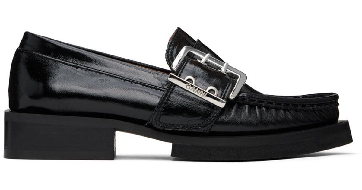 ローファー・オックスフォード Ganni Feminine Buckle Platform Loafer Black Black Feminine Buckle Platform Loafers | GANNI US