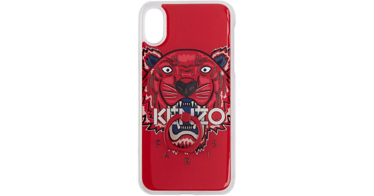 KENZO Red 3d Tiger Iphone X Case - Lyst