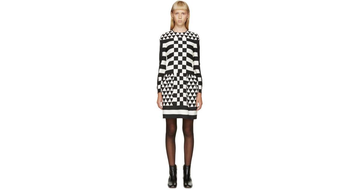 valentino black white dress