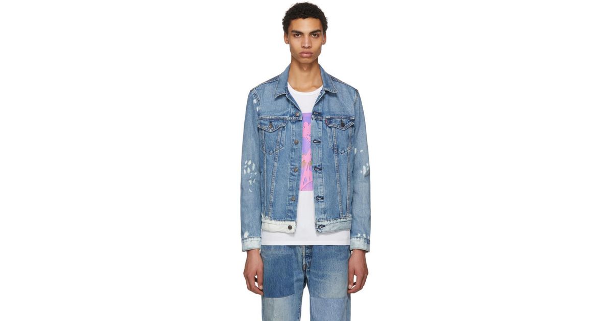 levi's white denim vest