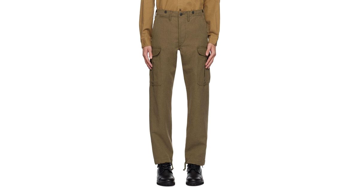 RRL Khaki Regiment Cargo Pants in Natural for Men Lyst
