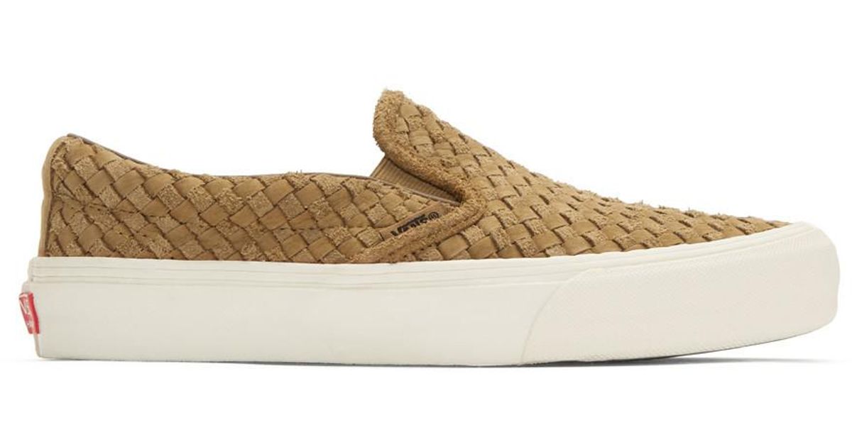 Vans Brown Taka Hayashi Edition Slip-on 66 Lx Sneakers for Men | Lyst