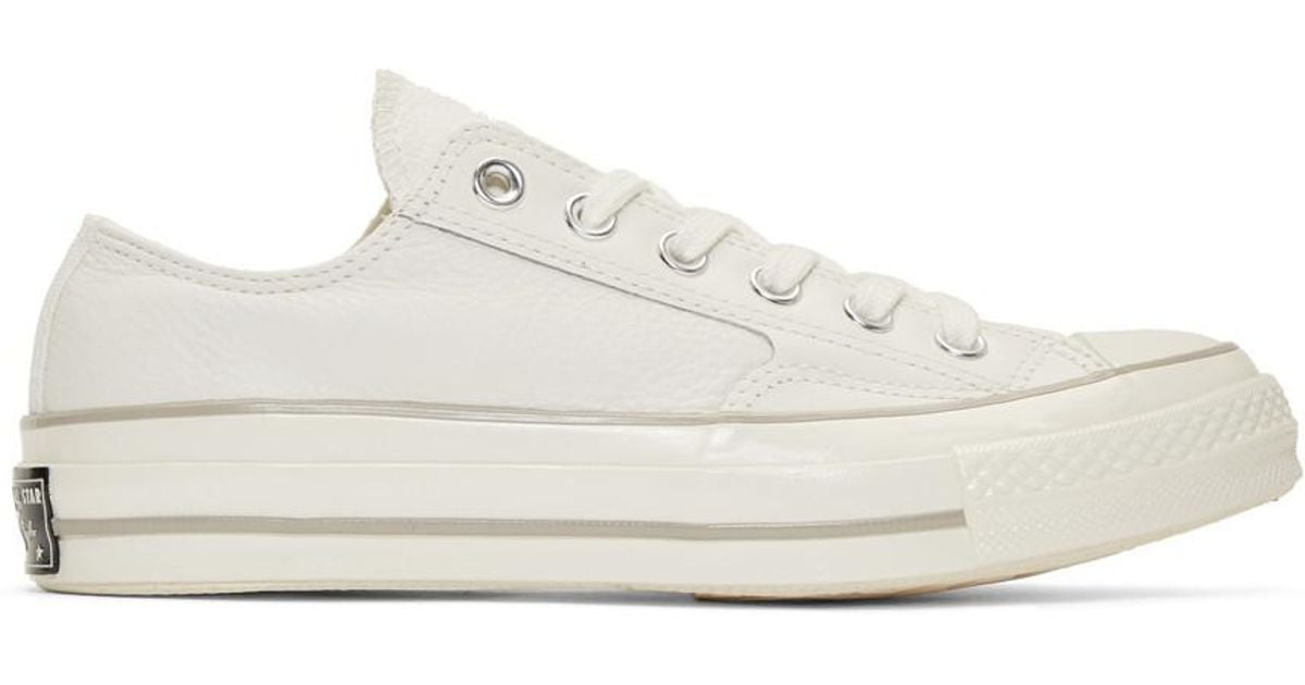 off white leather converse