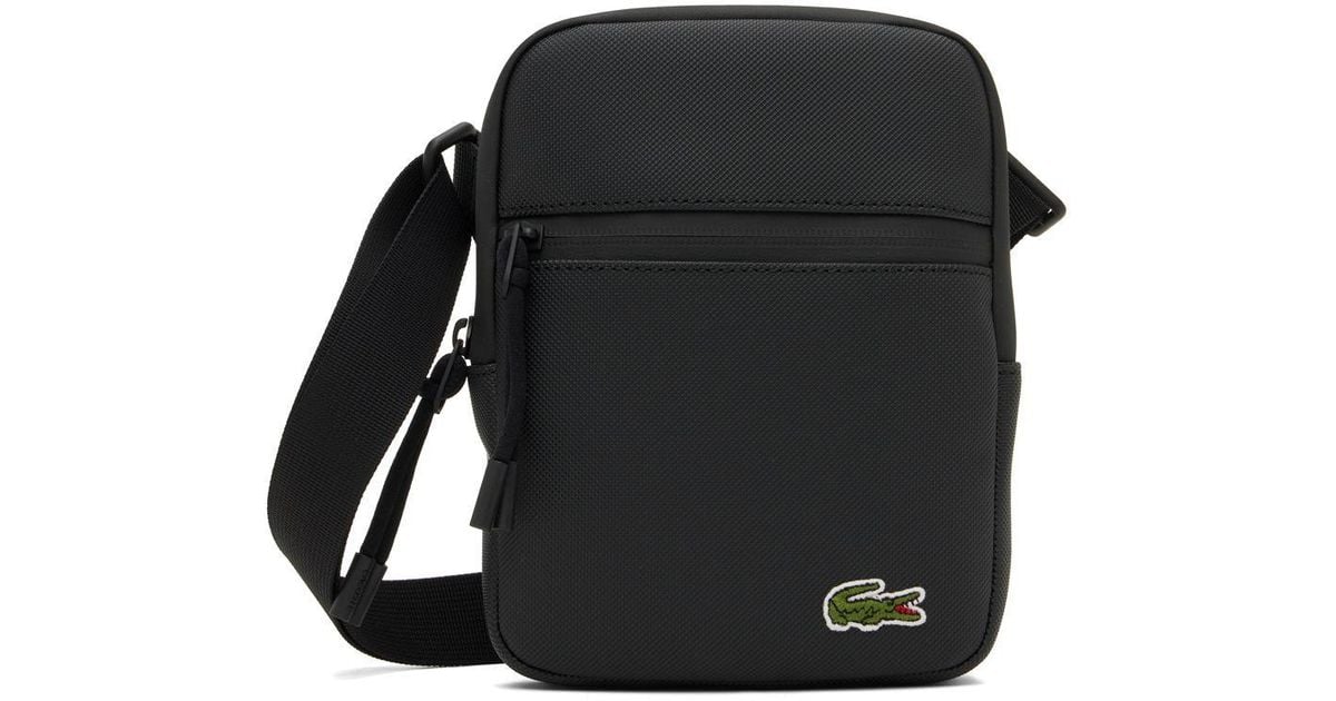 Lacoste Black Small Messenger Bag for Men Lyst