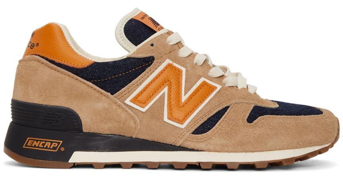 Levi's Suede Beige And Orange New Balance Edition 1300 Sneakers for Men