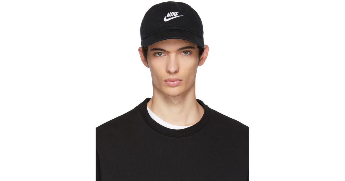 Nike Cotton Black Nsw H86 Futura Washed Cap for Men | Lyst