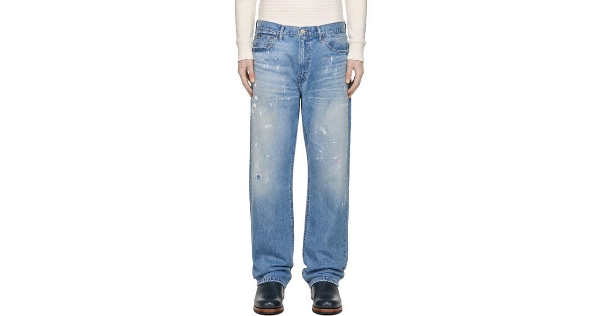Polo Ralph Lauren Painted Straight Jeans in Blue for Men | Lyst