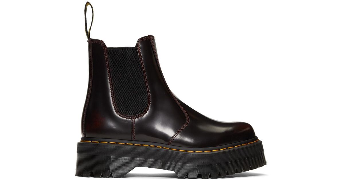 dr martens burgundy 2976 zip chelsea boots