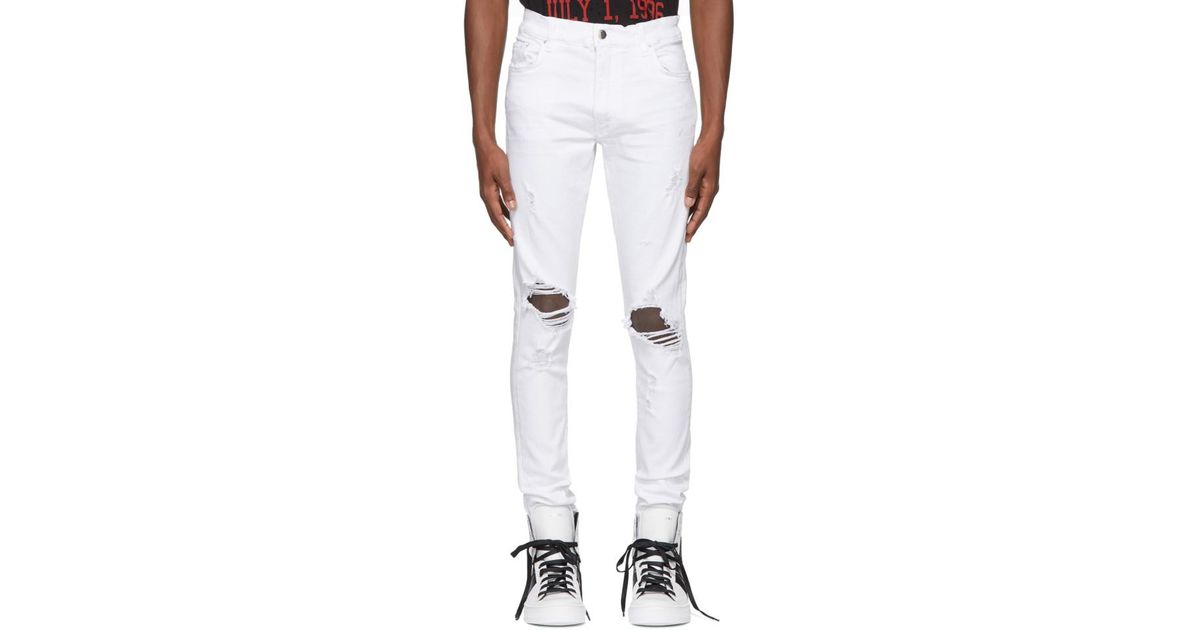 amiri white jeans