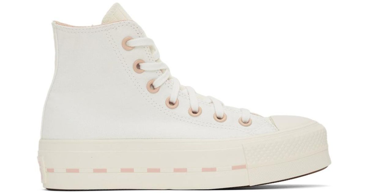 converse platform white trainers