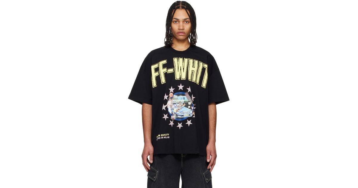 Off-White c/o Virgil Abloh Fresco Star T-Shirt in Black for