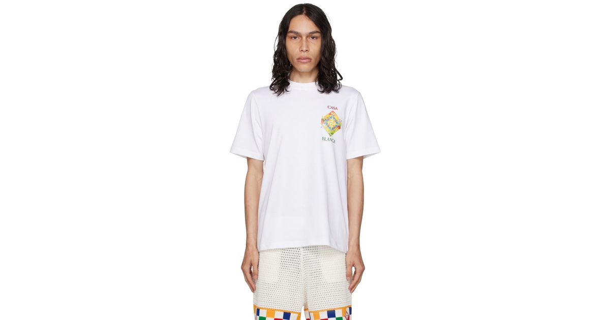 CASABLANCA Les Elements Cotton T-shirt White for Men | Lyst