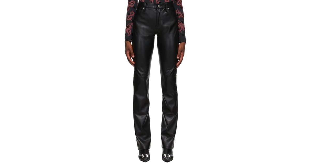 MISBHV Black Vegan Leather Trousers 