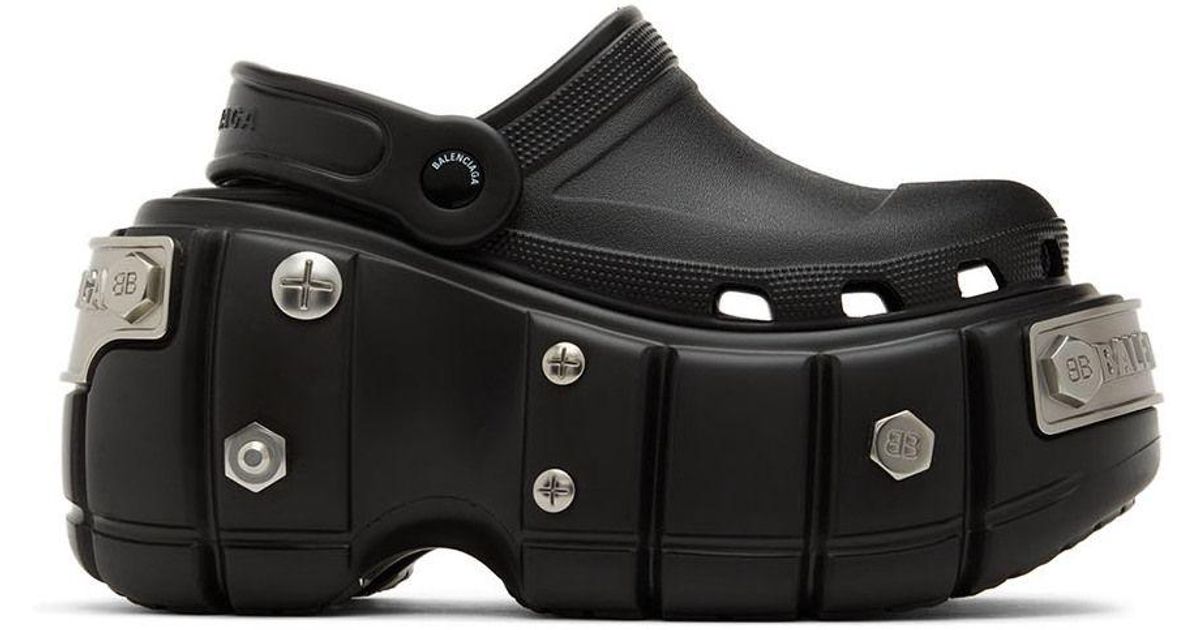 Balenciaga Crocs Edition Sandals in Black for Men | Lyst