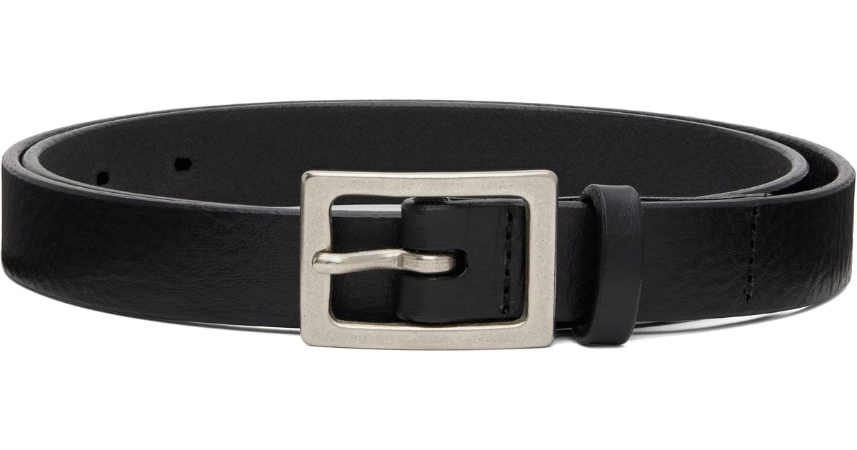小物 NEIGHBORHOOD LEATHER NARROW BELT Neighborhood Leather Narrow Belt in Black for Men | Lyst