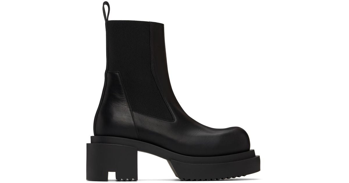Rick Owens Beatle Bogun Boot Full Grain Black – LESS 17