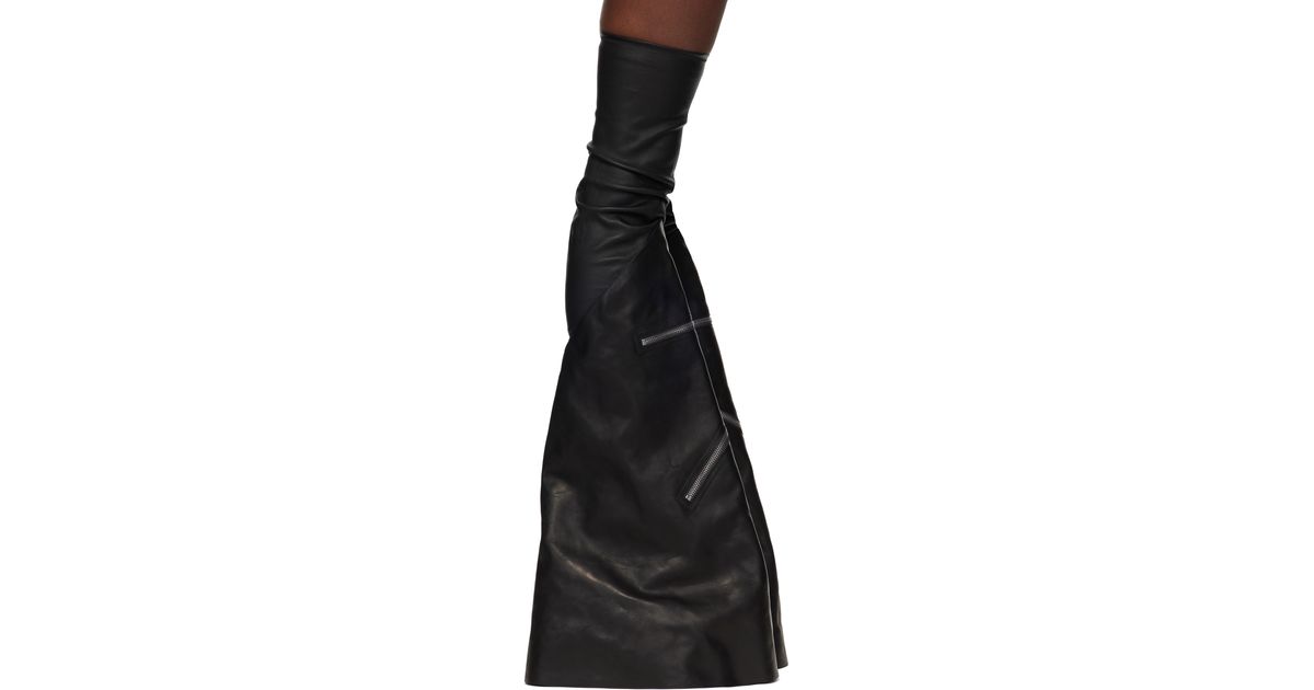 Rick Owens Porterville Cargowedge Boots in Black for Men | Lyst