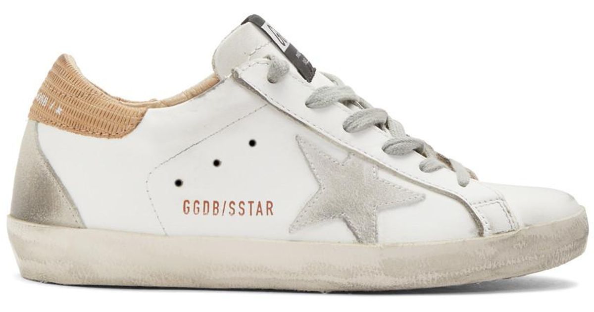 Golden Goose Leather White Lizard Superstar Sneakers - Lyst