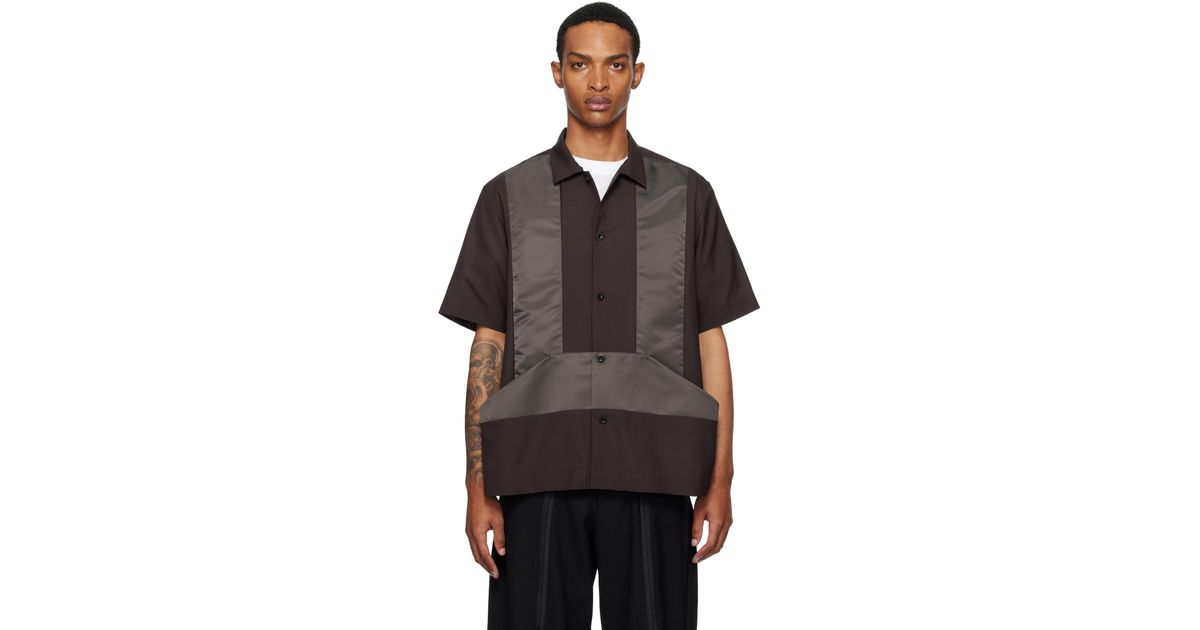 Sacai Suiting Shirt in Black for Men | Lyst