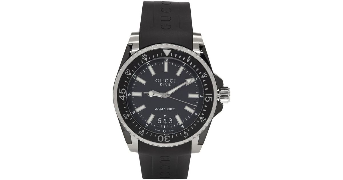 gucci dive watch black