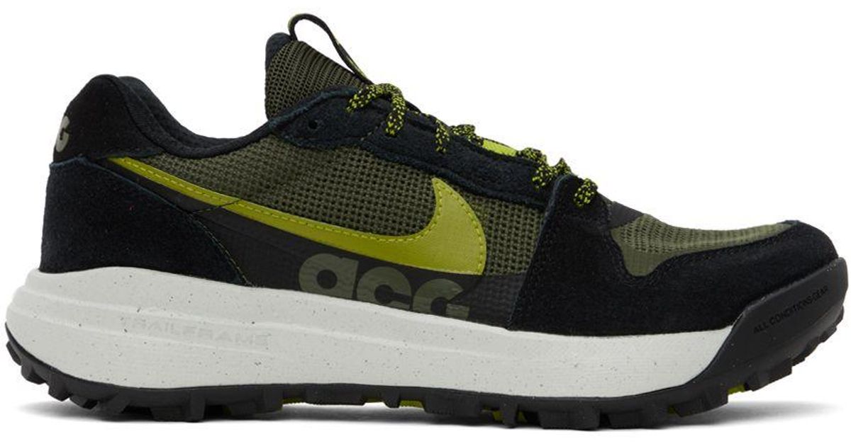 men's nike black and green shoes