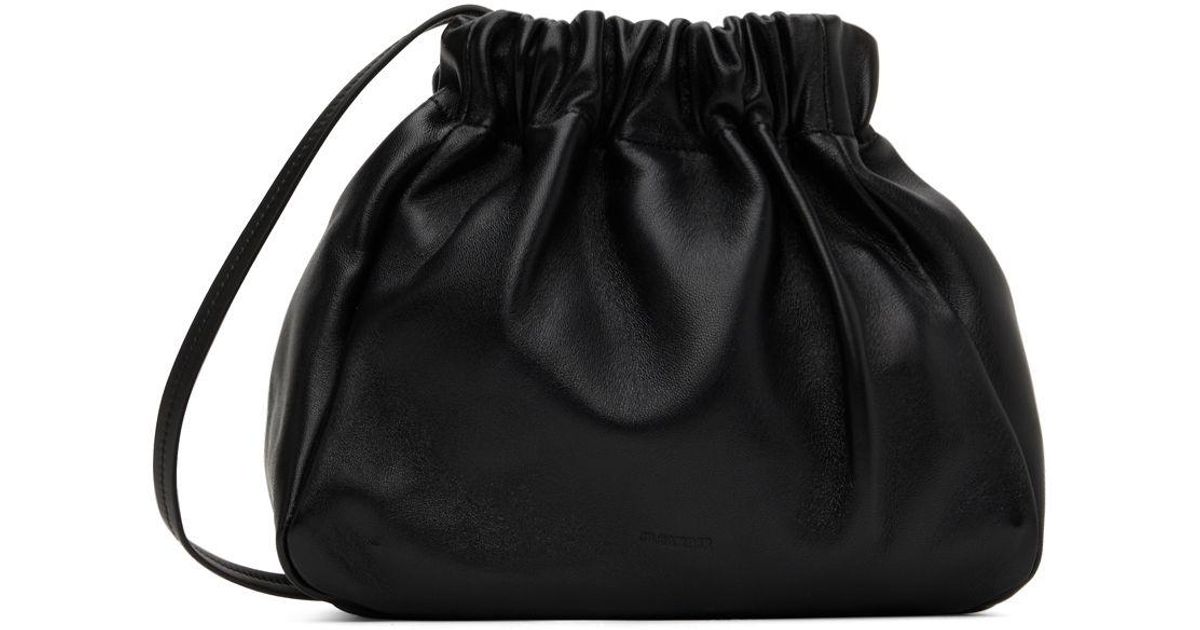 Jil Sander Small Scrunch Bag in Black | Lyst
