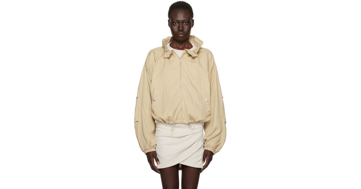 Isabel Marant Khaki Plume Bomber Jacket in Natural Lyst